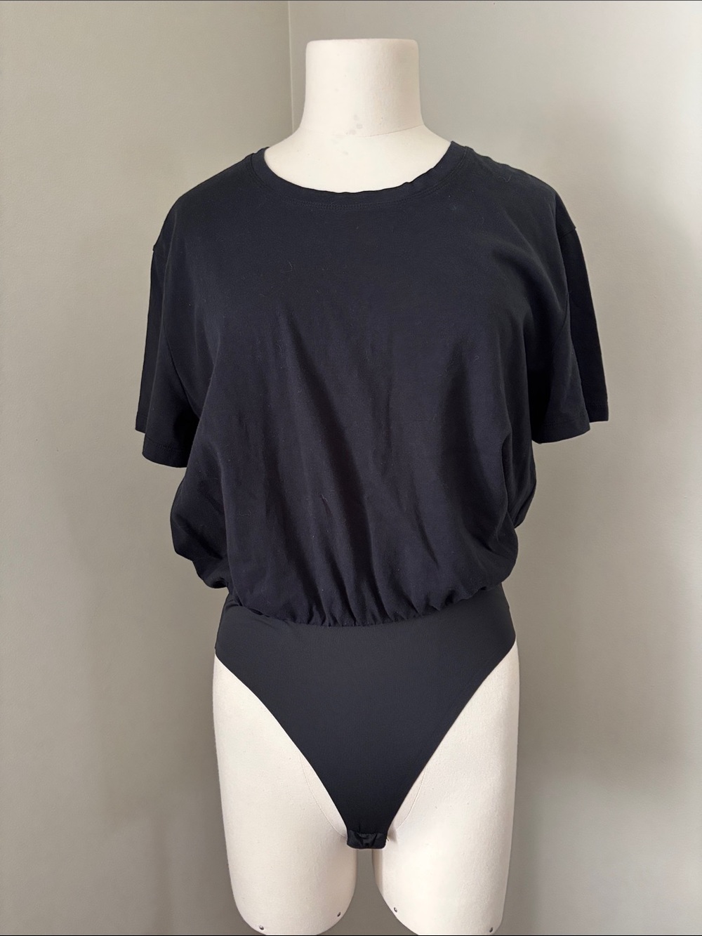 Smash + Tess The T-shirt Bodysuit Black Short Sleeve Sz S